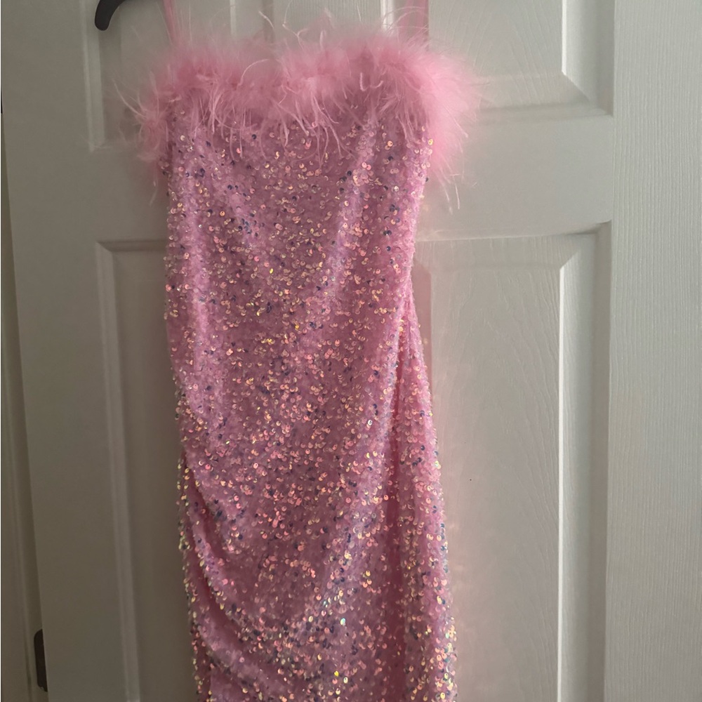 Windsor Pink Sequin Mini Dress